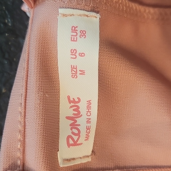 Romwe Women's Pink Lace Corset Top, Size: M - Picture 6 of 8